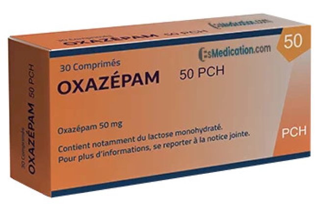 Quels sont les risques de surdosage avec 50 mg d'oxazépam ?