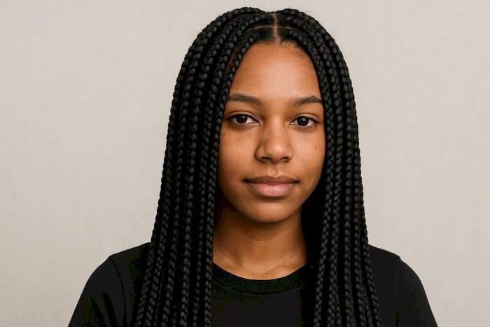 Crowned in Confidence: Box Braids That Own the Moment
