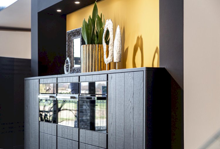 Elegant Display Solutions: Glass Cabinets and Cases for Showcasing Kitchen Crockery in Retail Showrooms